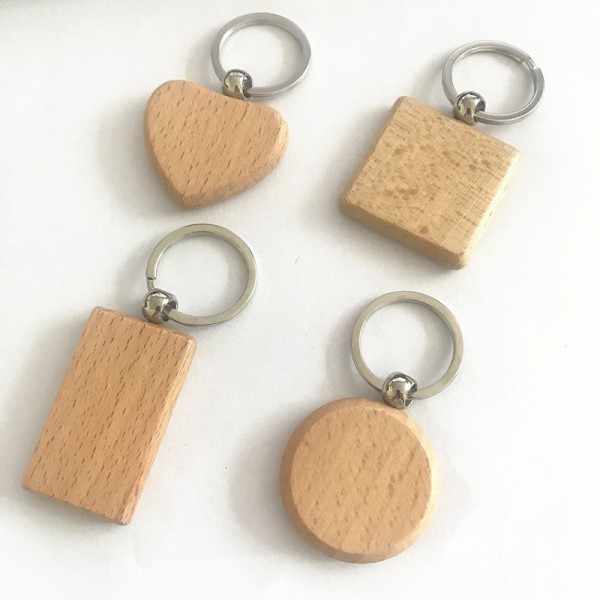 Wooden Handicrafts Blank Wooden Key Chain