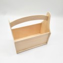 Custom Unfinished Wood Tool Box With Handel Wood Garden Caddy Kits For Kids DIY