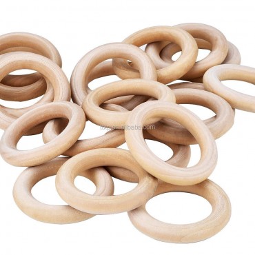 Wooden Rings Circle Craft, Ring Pendant and Connectors Jewelry Making