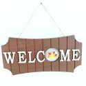 Interchangeable wooden welcome signs home decor with 14 attachments for front door