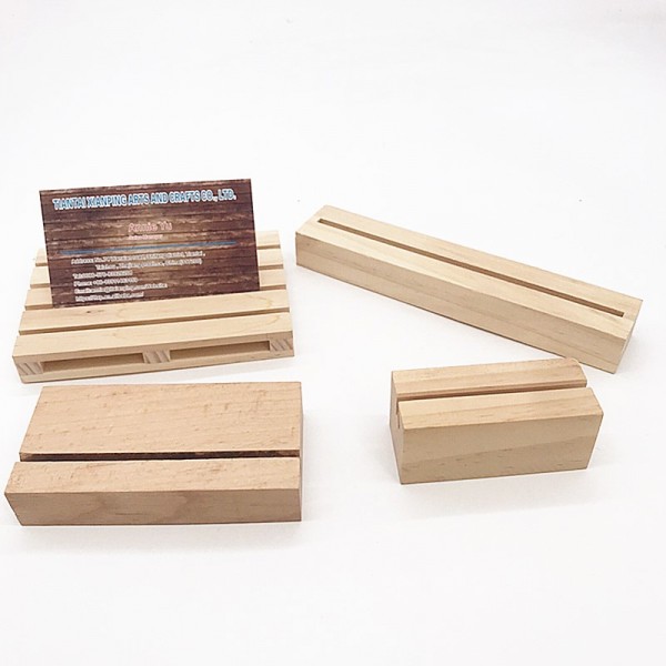 Customized Pine Wood Business Card Holder