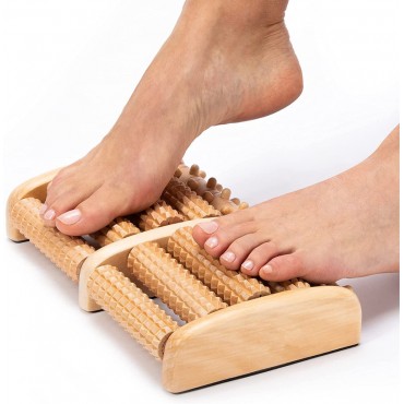 Rex And Relive Large Dual Foot Massager Roller Wood Foot Bath Massager Wood Therapy Massage Tools