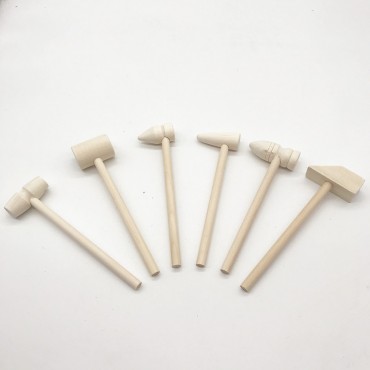 Funny unfinished mini  wooden toy hammer  for kids