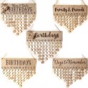 Wooden birthday calendar wood family birthday board