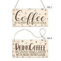 wooden kitchen decor Coffee sign wooden plaque