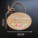 European style wooden doorplate wood welcome sign board for front door Home decoration