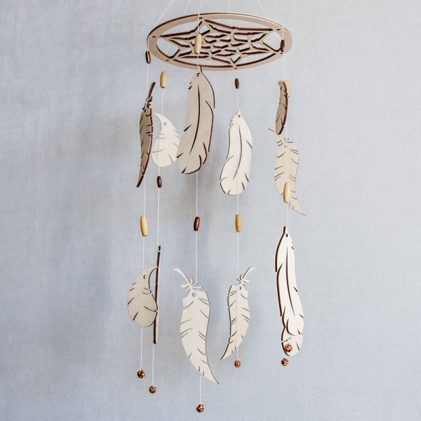 Wooden Decorative Dream Catcher  Mobile For Baby