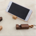 3 pcs Creative custom small and cute wooden mobile phone holder