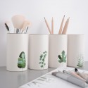 Green plant ins desktop ceramic makeup brush pen eyeliner storage holder