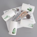 Green plant ins desktop ceramic makeup brush pen eyeliner storage holder