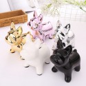 Custom manufacturer cute ceramic animal dog shape coin piggy bank