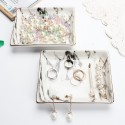 Nordic ins wedding marble gold ceramic craft jewelry makeup storage dish