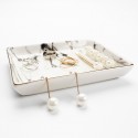 Nordic ins wedding marble gold ceramic craft jewelry makeup storage dish