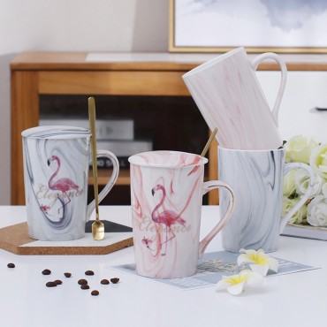 European-style event gifts marbled ceramic marriage couples cup