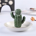 decorative ceramic crafts electroplating cactus plating storage jewelry holder