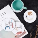 custom creative gifts Nordic ceramic heat insulation round non-slip tea coffee pad