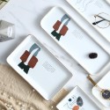 simple matte ceramic rectangular hand-painted Jewelry storage tray