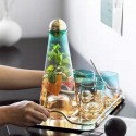 Light luxury home living room Nordic creative glass juice cold water bottle