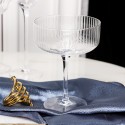 Nordic vertical pattern red wine champagne glass restaurant bar goblet