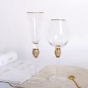 Gold rim cocktail lead-free crystal grape glass wine diamond-wrapped champagne goblet