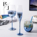 modern minimalist creative crystal glass blue starry sky tall red wine champagne cup