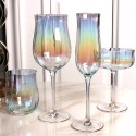 creative factory direct sales tulip lead-free crystal ertical ribbed cocktail juice glass wine cup