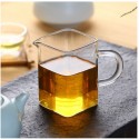 Handicraft heat-resistant sea single layer glass tea square rectangular fair cup