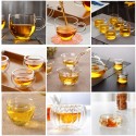 Factory wholesale Double Kung Fu Heat-resistant small glass tea cup