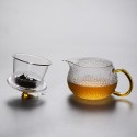 Japanese style high borosilicate heat-resistant hammered glass liner filter boiling Kung Fu tea flower teapot