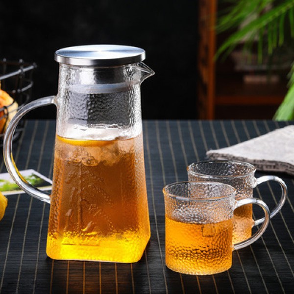 high temperature resistant glass transparent household cold water cup Large capacity bottle