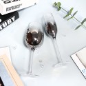 gradient silver gray tall plexiglass restaurant electroplating crystal wine glass