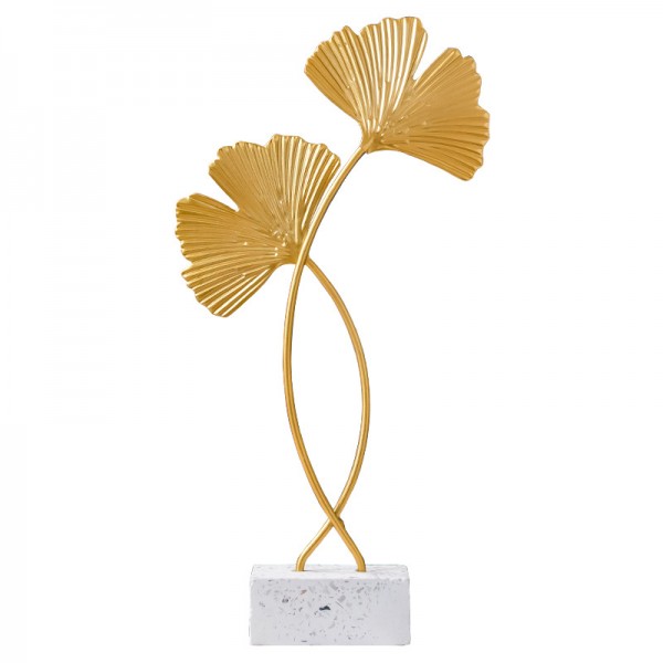 ins light luxury golden wrought iron ginkgo leaf wine cabinet soft decoration