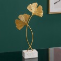 ins light luxury golden wrought iron ginkgo leaf wine cabinet soft decoration