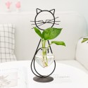 Simple Cat Iron Flower Hydroponic Arrangement Vase