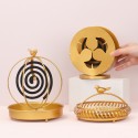 Wholesale Nordic golden iron frame home bedroom summer mosquito coil sandalwood stove