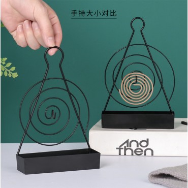 Nordic simple creative summer artifact iron spiral portable mosquito coil storage tray