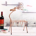 European style iron wine bottle storage cabinet pull cart metal wine rack