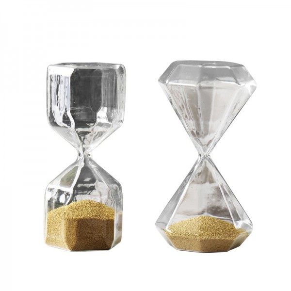 crafts home decoration Nordic style gold bead time glass hourglass