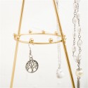 Golden metal high-endshop window display jewelry bracelet earrings necklace storage rack