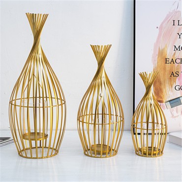 Modern romantic golden geometric atmosphere combination scented candle holder