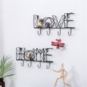 Metal wrought iron creative golden door wall multifunctional coat decorative row hook