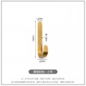 Brass nail-free Nordic golden wall strong adhesive kitchen bathroom load-bearing seamless coat hook